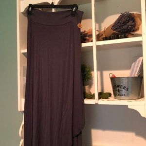 Long cotton skirt dark gray